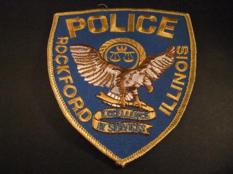 Police Rockford Illinois Excellence In Services , badge